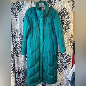 Gallery Women's Turquoise Puffer Coat
